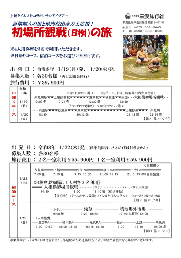 初場所観戦の旅